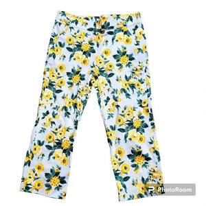 Janie & Jack Sateen Peek A Blue Floral Pants